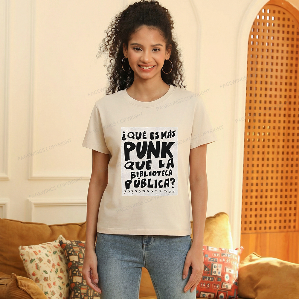 Pagewings What's More Punk Than The Public Library Women's Washed T-shirt