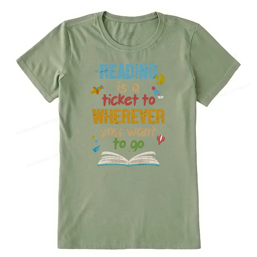 Pagewings Reading Is A Ticket Unisex Classic T-shirt