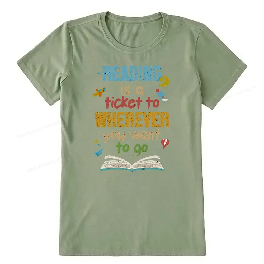 Pagewings Reading Is A Ticket Unisex Classic T-shirt