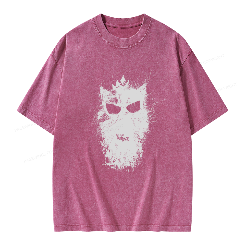 Pagewings This Is An Outrage Unisex Washed T-shirt