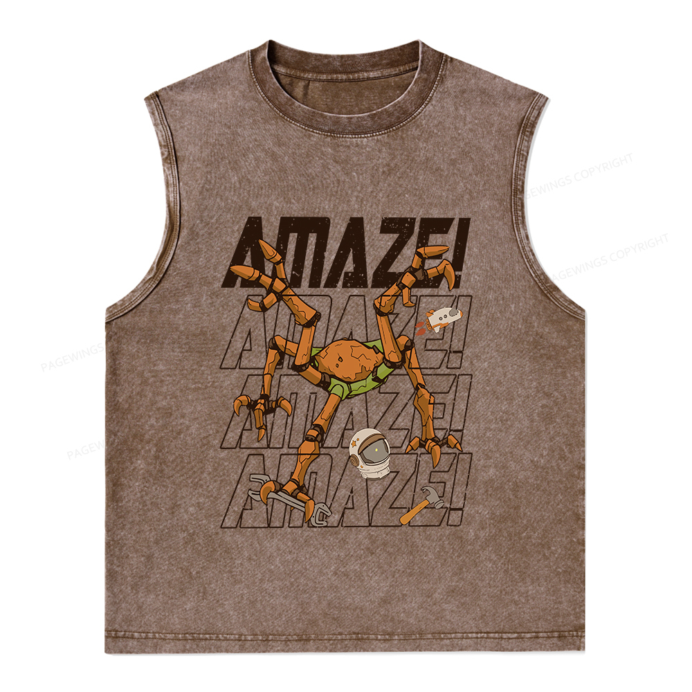 Pagewings AmazeSci Fi Reader Unisex Washed Tank Top