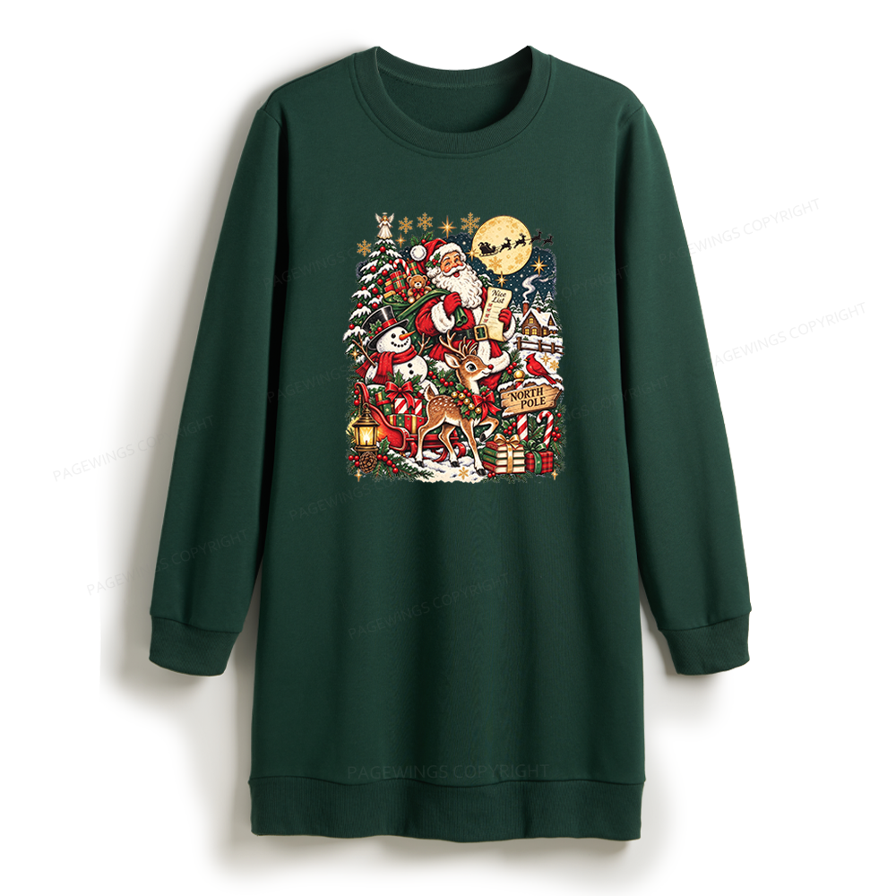 Pagewings Christmas Sweatshirt Dress