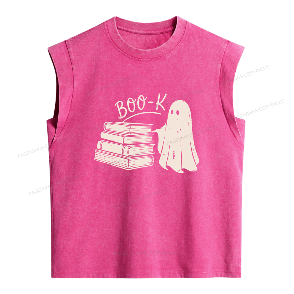 Pagewings Book Ghost Women's Washed Tank Top
