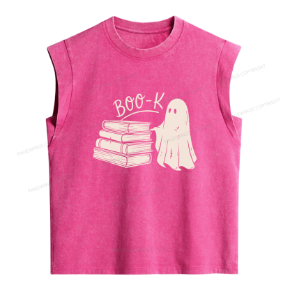 Pagewings Book Ghost Women's Washed Tank Top