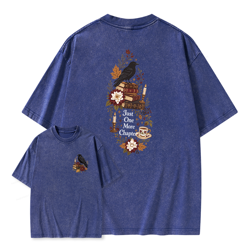 Pagewings Dark Academia Book Unisex Washed T-shirt