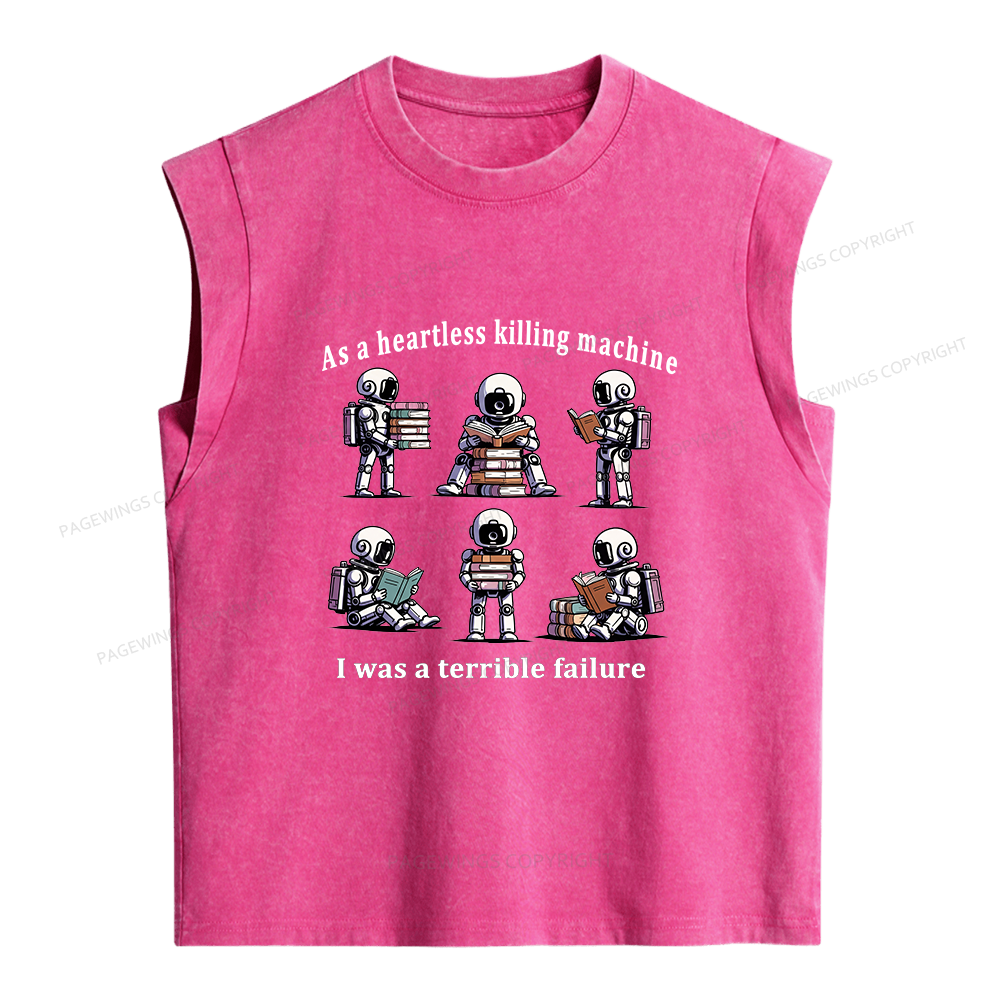 Pagewings Sci Fi Book Lover Women's Washed Tank Top