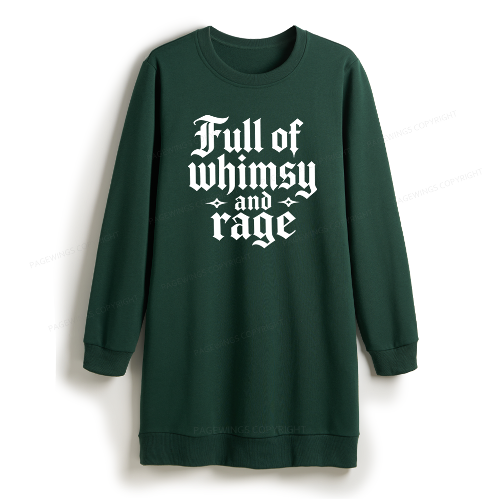 Pagewings Full of Whimsy and Rage Sweatshirt Dress