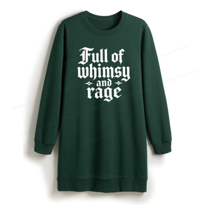 Pagewings Full of Whimsy and Rage Sweatshirt Dress