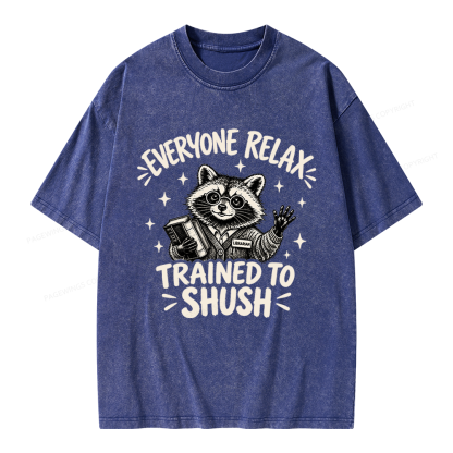 Pagewings Everyone Relax Unisex Washed T-shirt