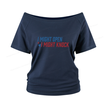 Pagewings I Might Knock Women Off Shoulder T-shirts