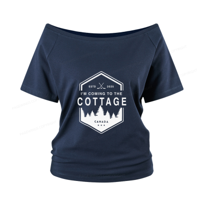 Pagewings Coming To The Cottage Women Off Shoulder T-shirts