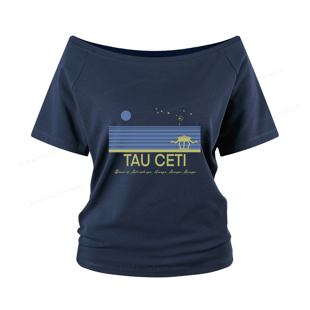 Pagewings Tau Ceti Women Off Shoulder T-shirts
