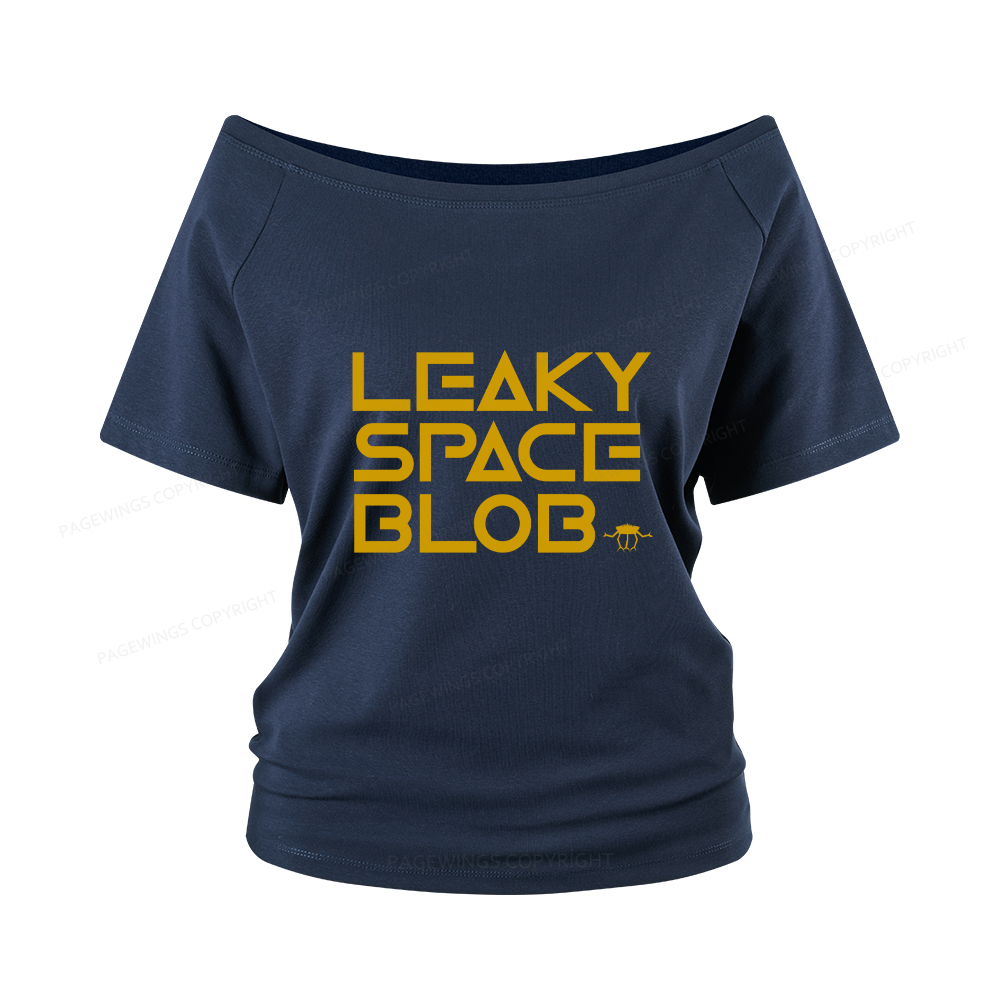 Pagewings Leaky Space Blob Women Off Shoulder T-shirts