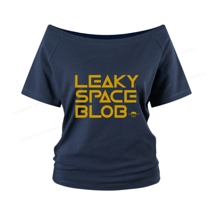 Pagewings Leaky Space Blob Women Off Shoulder T-shirts