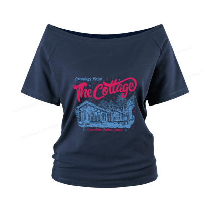 Pagewings Coming To The Cottage Women Off Shoulder T-shirts