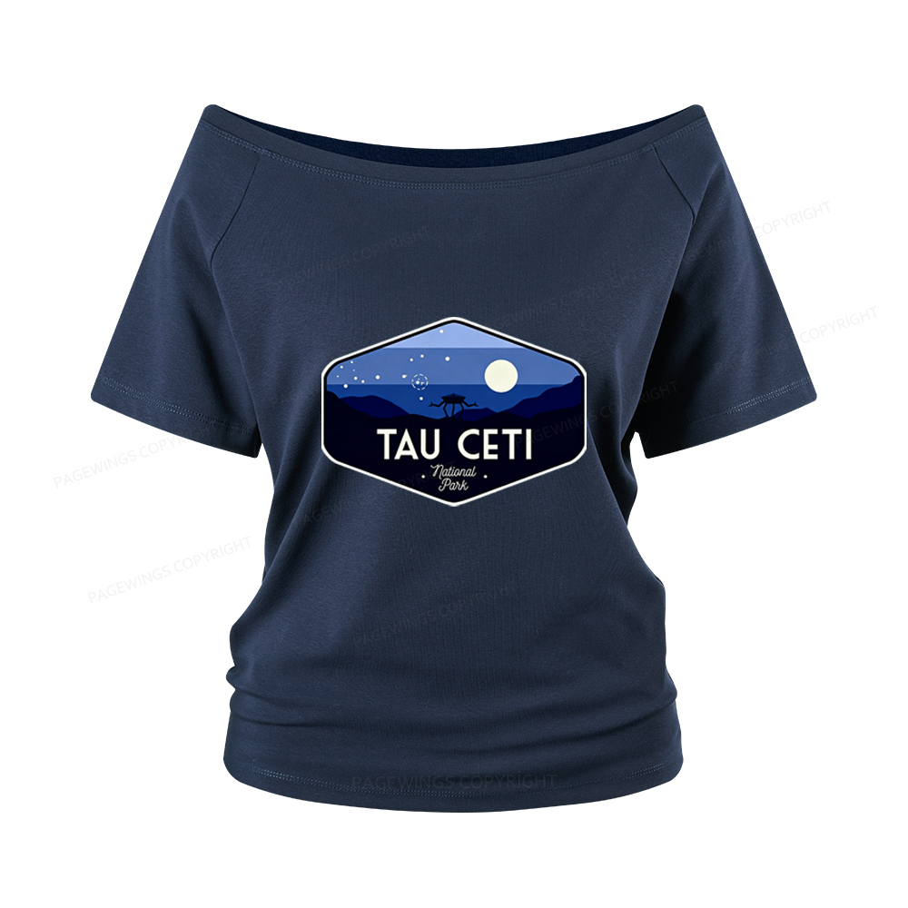 Pagewings Tau Ceti Women Off Shoulder T-shirts
