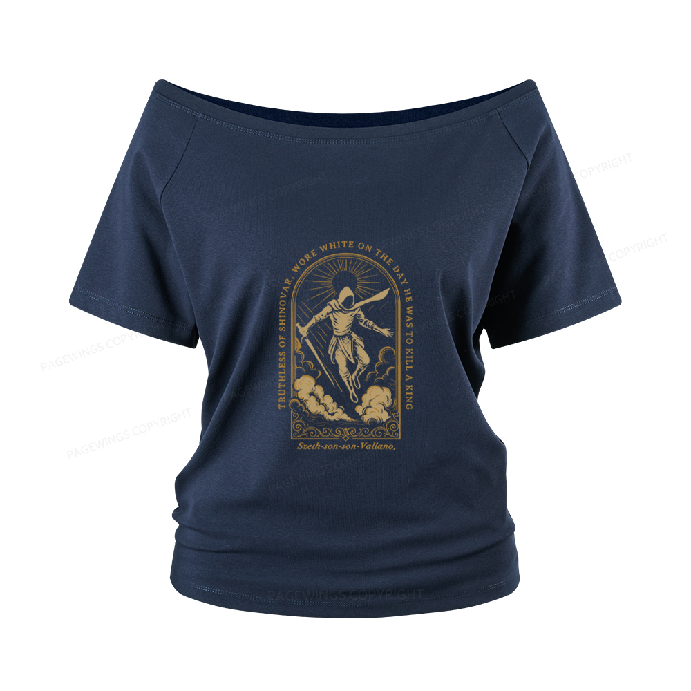 Pagewings Truthless of Shinovar Women Off Shoulder T-shirts