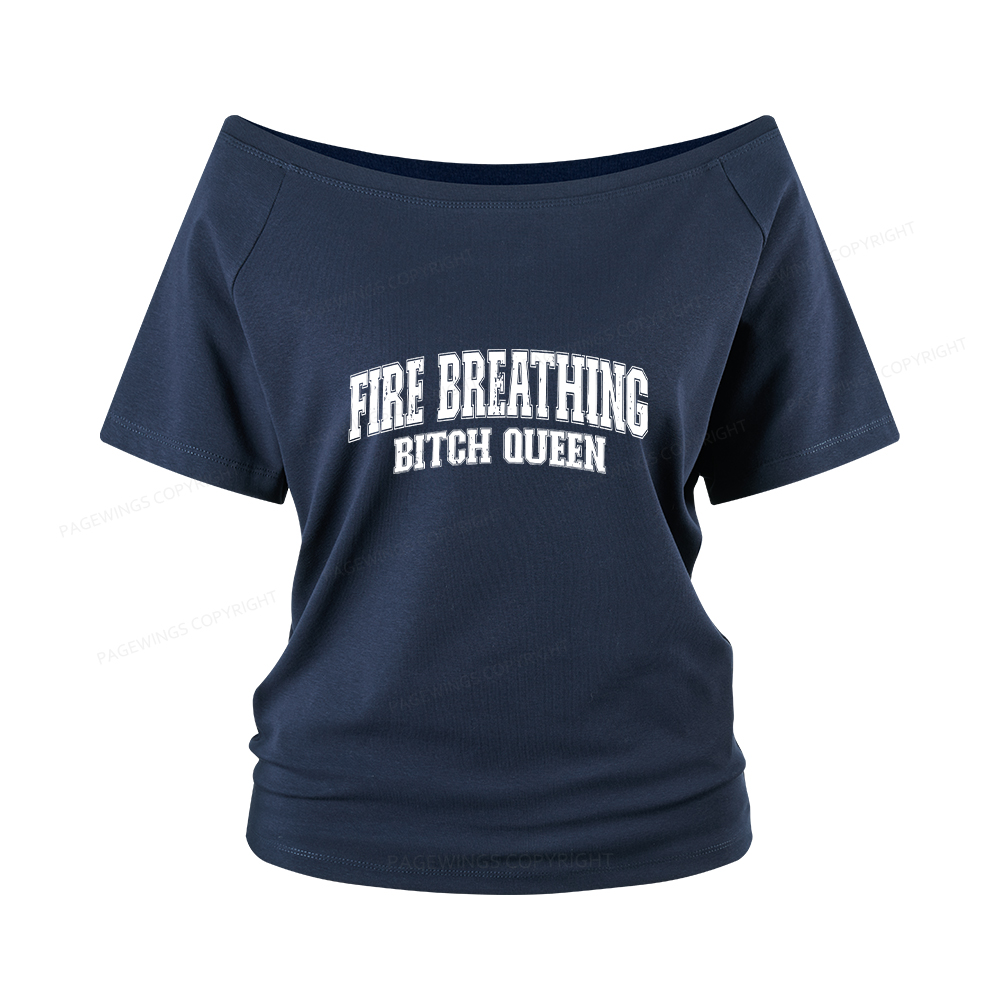 Pagewings Bookish Queen Women Off Shoulder T-shirts