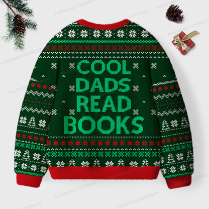 Pagewings Cool Dads Read Books Unisex Ugly Sweatshirt