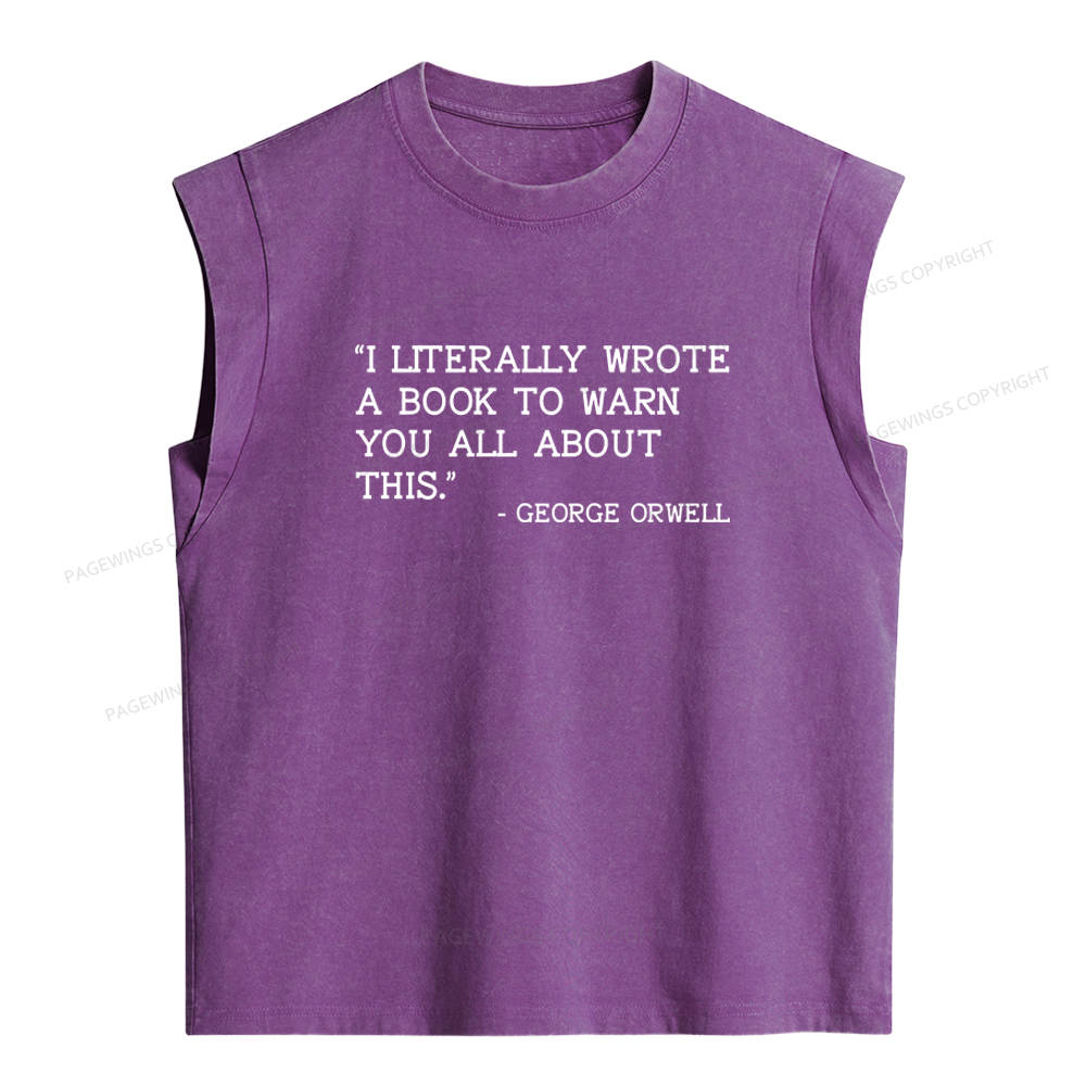 Pagewings I Literally Wrote A Book To Warn Women's Washed Tank Top