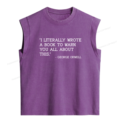 Pagewings I Literally Wrote A Book To Warn Women's Washed Tank Top
