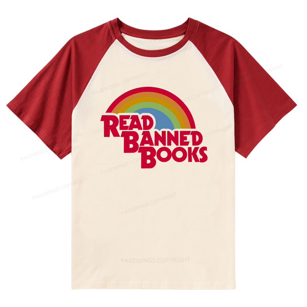 Pagewings Read Banned Books Raglan T-shirt