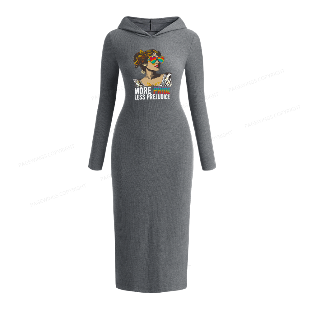 Pagewings More Pride Less Prejudice Hooded Knit Dress