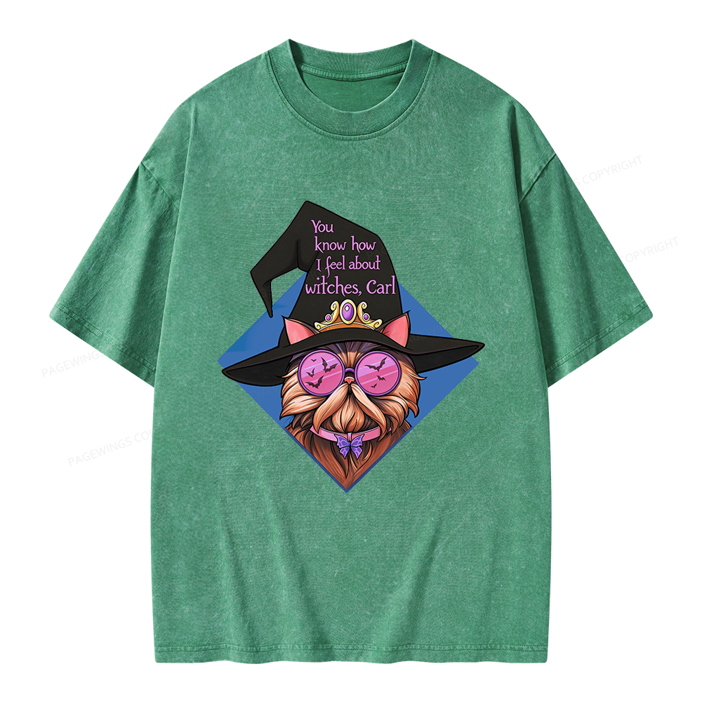 Pagewings You Know How I feel About Unisex Washed T-shirt