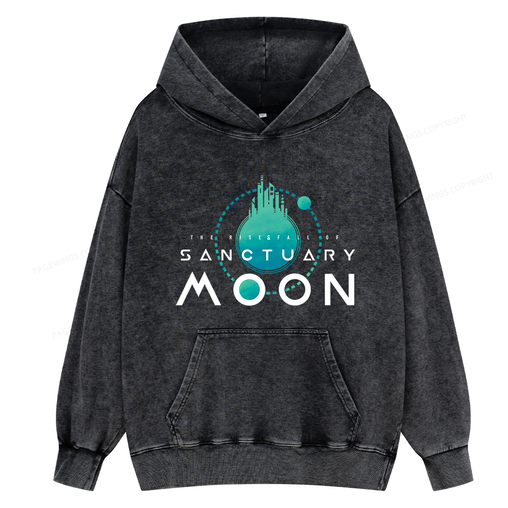 Pagewings Sanctuary Moon Unisex Washed Hoodie