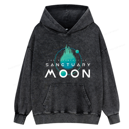 Pagewings Sanctuary Moon Unisex Washed Hoodie