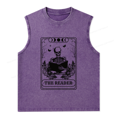 Pagewings The Reader Unisex Washed Tank Top