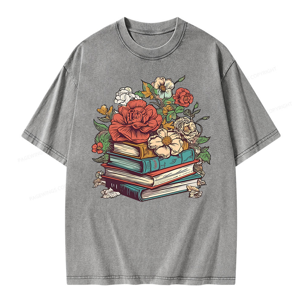 Pagewings Buying a book and getting a little treat Unisex Washed T-shi