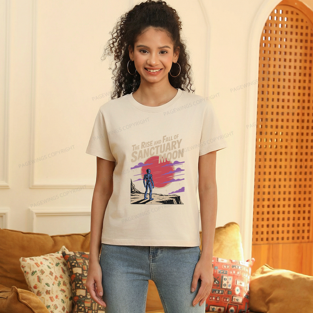 Pagewings The Rise And Fall Of Sanctuary Moon Women's Washed T-shirt