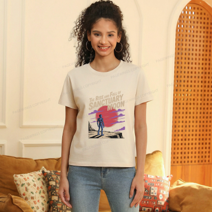 Pagewings The Rise And Fall Of Sanctuary Moon Women's Washed T-shirt