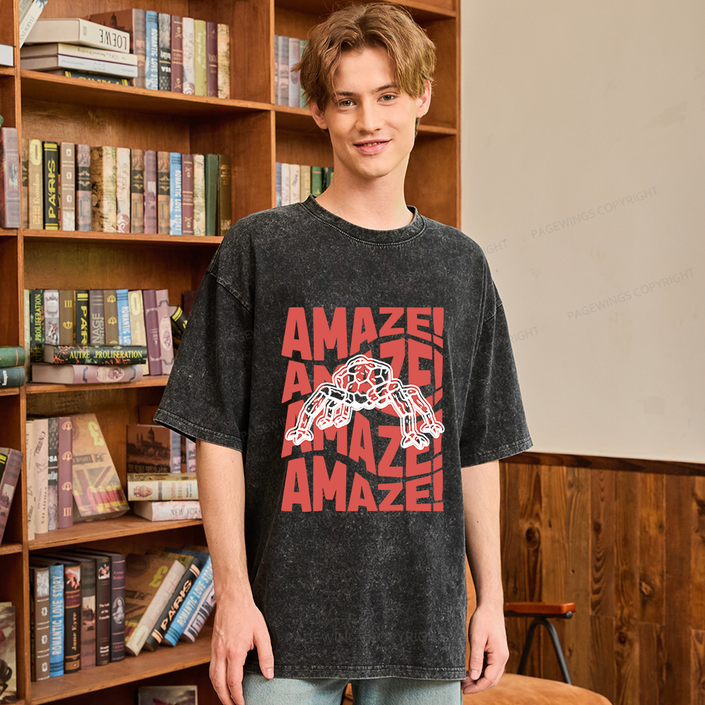 Pagewings Amaze Space Unisex Washed T-shirt