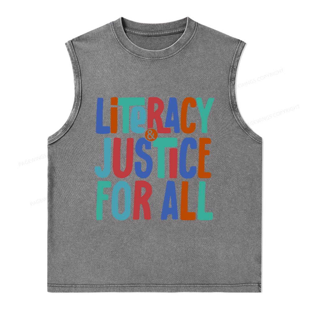 Pagewings Reading Book Club Shirt Unisex Washed Tank Top