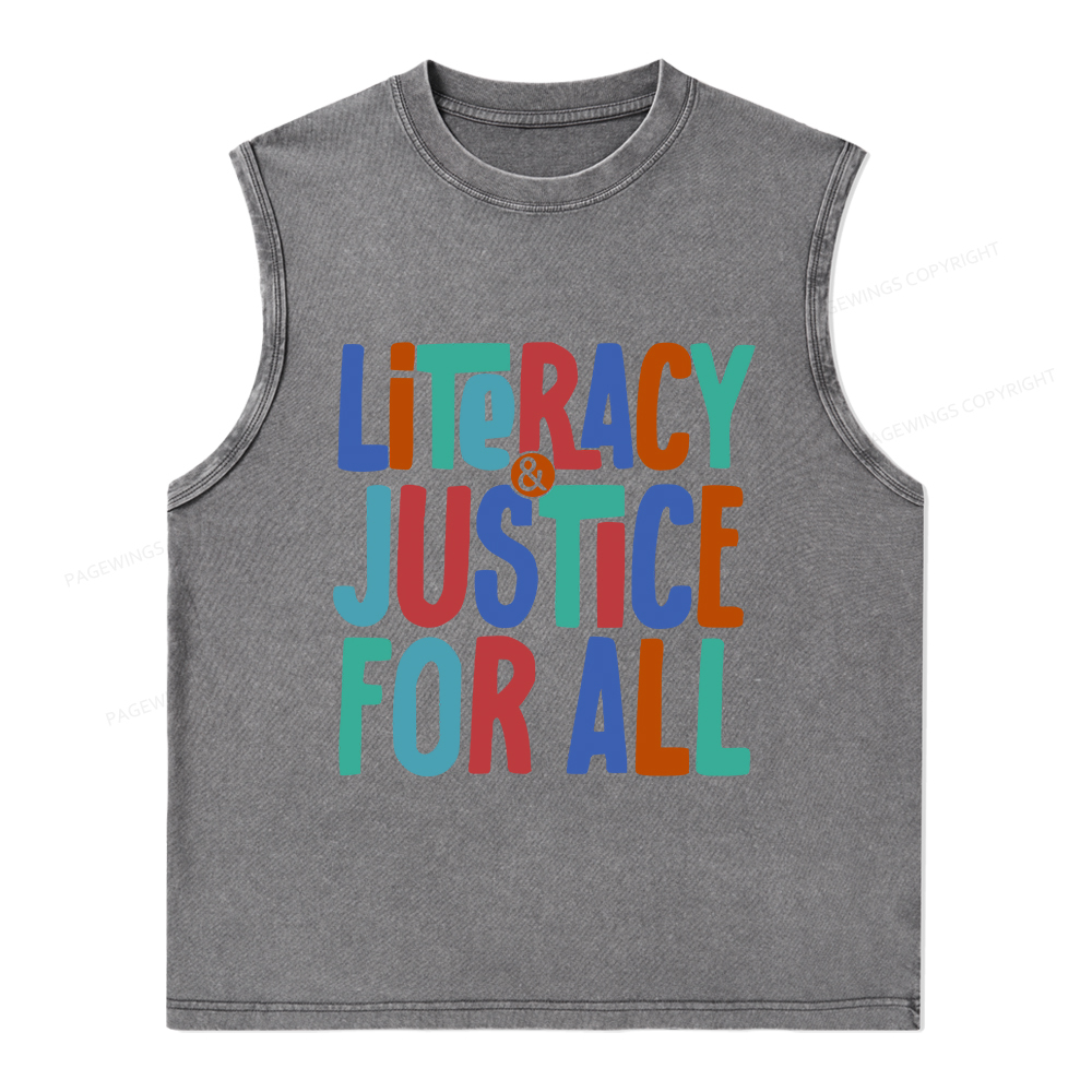 Pagewings Reading Book Club Shirt Unisex Washed Tank Top