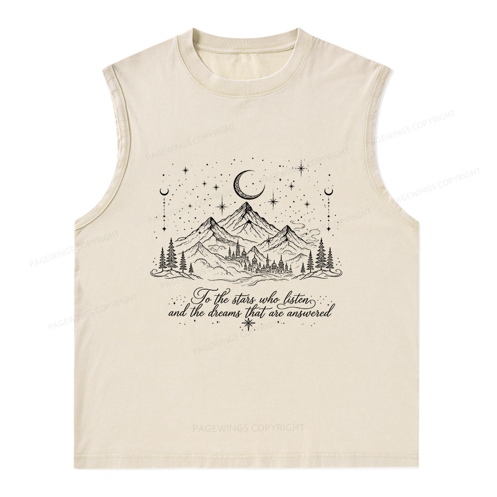 Pagewings Fantasy Bookish Unisex Washed T-shirt Unisex Washed Tank Top