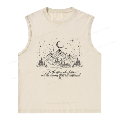 Pagewings Fantasy Bookish Unisex Washed T-shirt Unisex Washed Tank Top