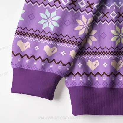 Pagewings Cute But Bookishly Feral Unisex Ugly Knit Sweatshirt