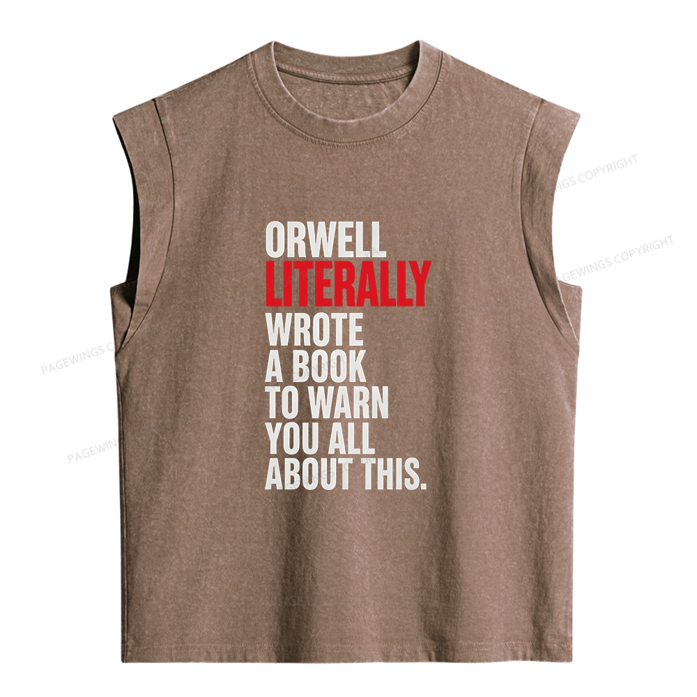 Pagewing I Literally Wrote A Book To Warn You Women's Washed Tank Top
