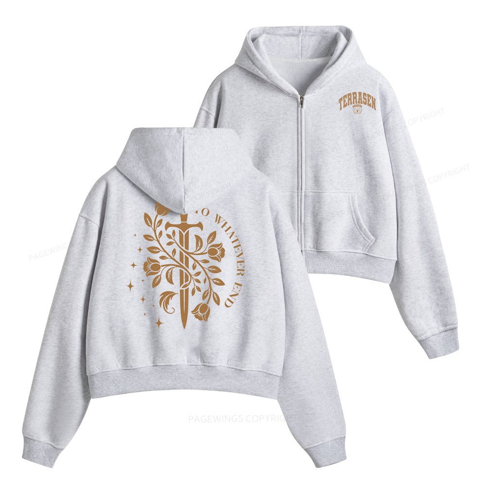 Pagewings Fantasy Novel Lovers Fleece Zip-Up Hoodie
