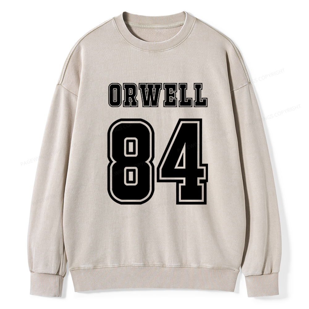 Pagewings Orwell 84 Unisex Washed Sweatshirt