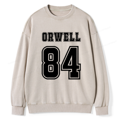 Pagewings Orwell 84 Unisex Washed Sweatshirt