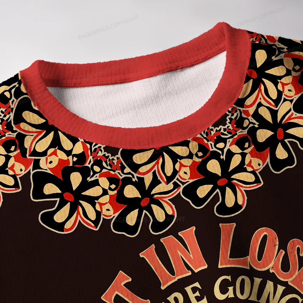 Pagewings Get In Loser We're Going To The Library  Unisex Ugly Knit Sweatshirt