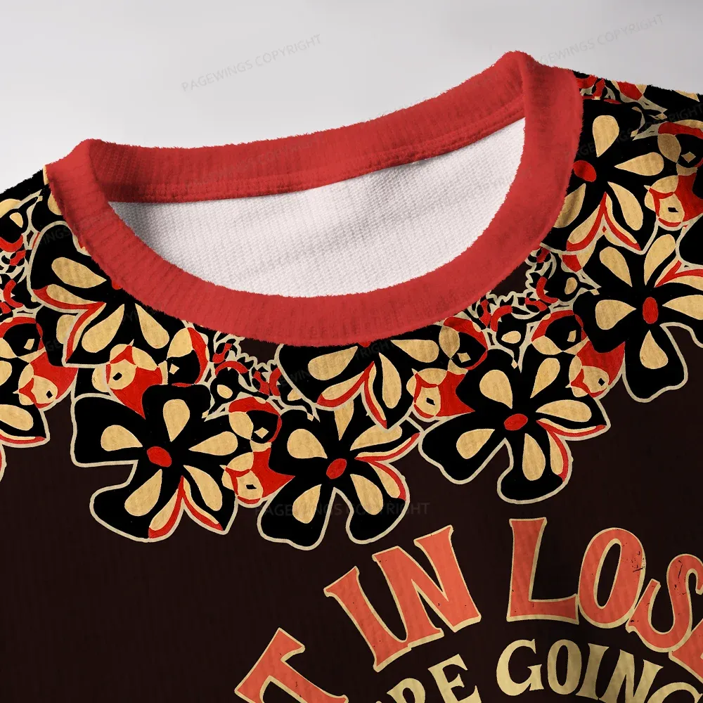 Pagewings Get In Loser We're Going To The Library  Unisex Ugly Knit Sweatshirt