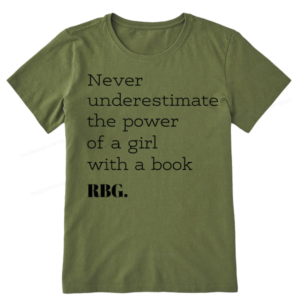 Pagewings Never Underestimate The Power Of a Girl With a Book Unisex Classic T-shirt