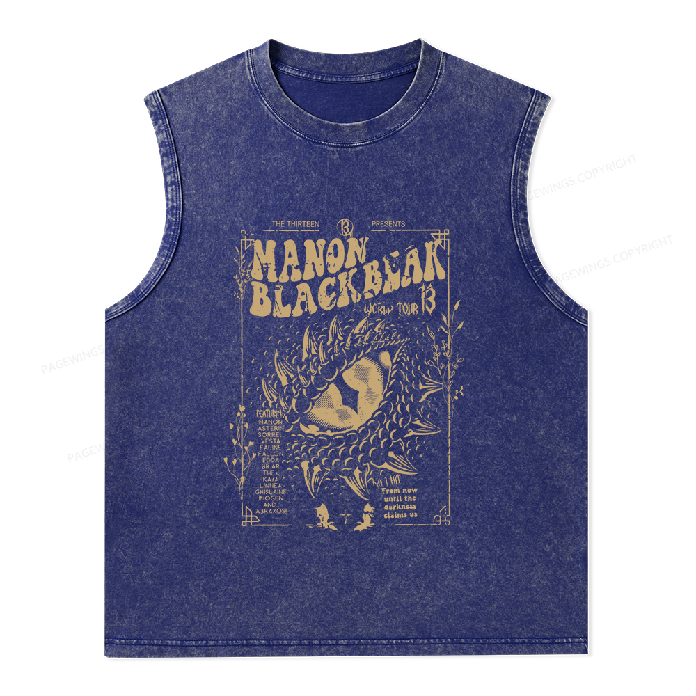 Pagewings ACOTAR Crescent City Rhysand Unisex Washed Tank Top