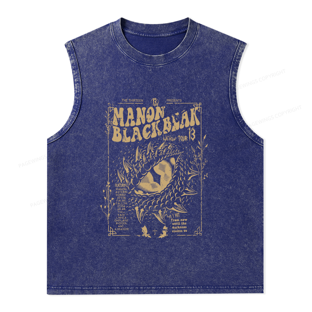 Pagewings ACOTAR Crescent City Rhysand Unisex Washed Tank Top