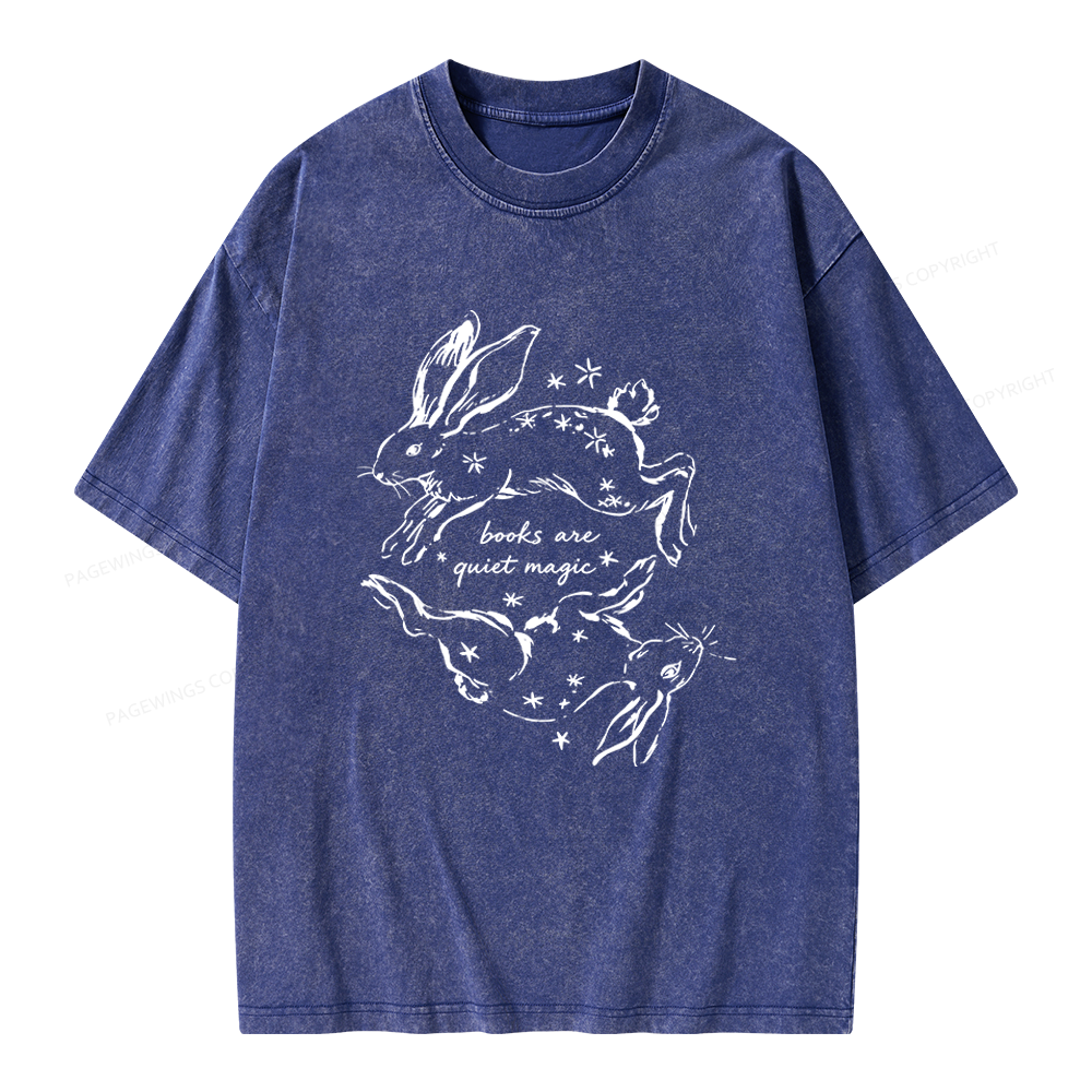 Pagewings Books Are Quiet Magic Unisex Washed T-shirt